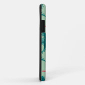 Coques Case-Mate iPhone Motif turquoise 2 d'hippocampe (Dos/Droite)