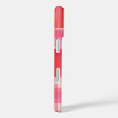 Coques Case-Mate iPhone Motif turquoise Carré rouge Abstrait (Verso / Droite)