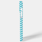 Coques Case-Mate iPhone Motif Turquoise Chevrons (Verso / Gauche)
