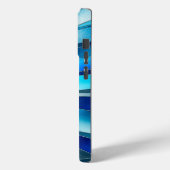Coques Case-Mate iPhone Motif Turquoise contemporain (Verso / Gauche)