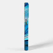 Coques Case-Mate iPhone Motif Turquoise contemporain (Verso / Droite)