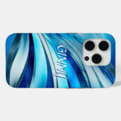 Coques Case-Mate iPhone Motif Turquoise contemporain (Verso (horizontal))