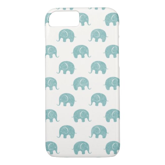 Coques Case-Mate iPhone Motif Turquoise Cute Elephant (Dos)