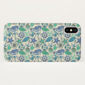 Coques Case-Mate iPhone Motif turquoise d'animaux de mer (Dos (Horizontal))