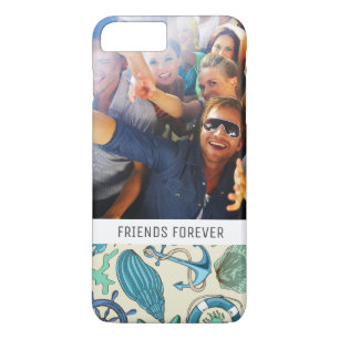 Coque iPhone 7 Plus Motif turquoise   d'animaux de mer votre photo et