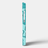 Coques Case-Mate iPhone Motif turquoise de Cute Cats. (Verso / Gauche)