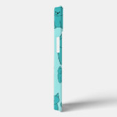 Coques Case-Mate iPhone Motif turquoise de Cute Cats. (Verso / Droite)