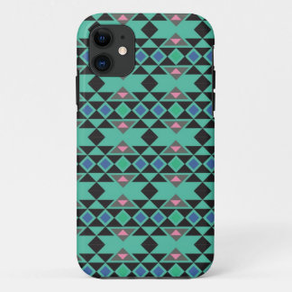 Coque iPhone 11 Motif turquoise de hippie aztèque tribal