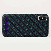Coques Case-Mate iPhone motif turquoise de poissons de Jésus (Dos (Horizontal))