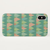 Coques Case-Mate iPhone Motif turquoise de triangle d'étape | de Geo de (Dos (Horizontal))