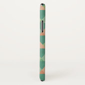 Coques Case-Mate iPhone Motif turquoise de triangle d'étape | de Geo de (Dos/Droite)