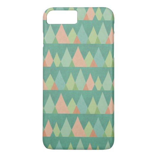 Coques Case-Mate iPhone Motif turquoise de triangle d'étape | de Geo de (Dos)