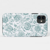 Coques Case-Mate iPhone Motif turquoise et blanc (Dos (Horizontal))
