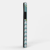 Coques Case-Mate iPhone Motif turquoise et Crystal Zigzag (Dos/Droite)