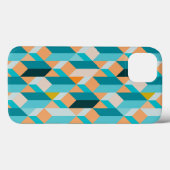 Coques Case-Mate iPhone Motif turquoise Et Orange (Verso (horizontal))