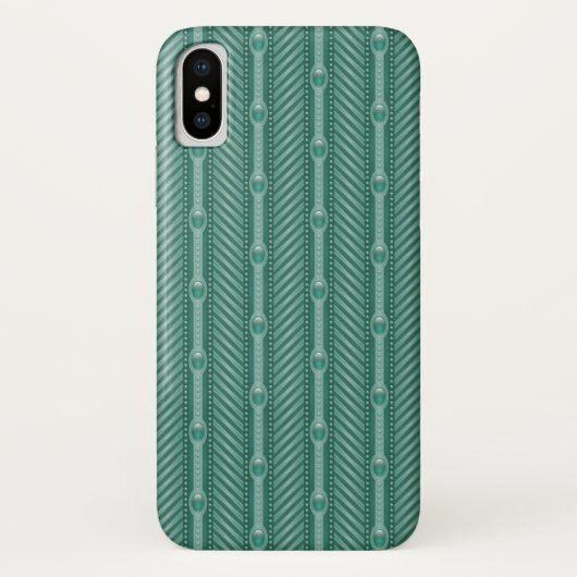 Coques Case-Mate iPhone Motif turquoise ornemental (Dos)