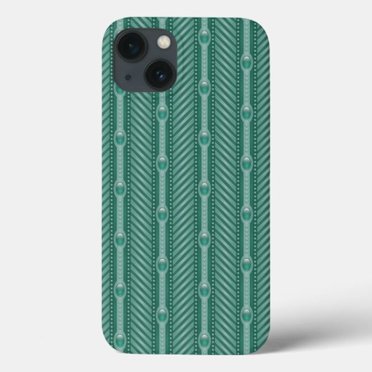 Coques Case-Mate iPhone Motif Turquoise ornemental (Verso)