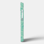 Coques Case-Mate iPhone Motif Turquoise Peony (Verso / Gauche)