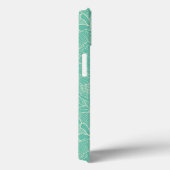 Coques Case-Mate iPhone Motif Turquoise Peony (Verso / Droite)