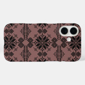 Coques Case-Mate iPhone Motif ukrainien Brown et noir (Verso (horizontal))