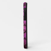 Coques Case-Mate iPhone Motif usé de silhouettes d'éléphant, pourpre (Dos/Gauche)