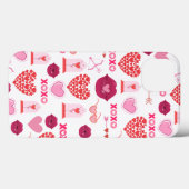 Coques Case-Mate iPhone Motif Valentine`s Day 2024 Arrière - plan avec coe (Verso (horizontal))