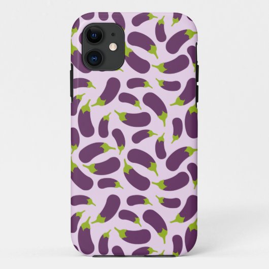 Coques Case-Mate iPhone Motif végétal d'aubergine violet végétal Conceptio (Dos)