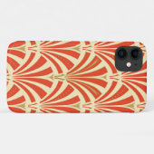 Coques Case-Mate iPhone Motif ventilateur Art déco - mandarin orange (Dos (Horizontal))