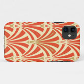 Coques Case-Mate iPhone Motif ventilateur Art déco - mandarin orange (Dos (Horizontal))