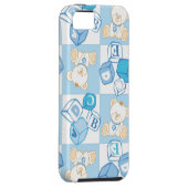 Coques Case-Mate iPhone Motif vérifié d'ours de nounours (Dos/Droit)