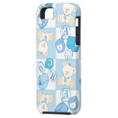 Coques Case-Mate iPhone Motif vérifié d'ours de nounours (Dos gauche)