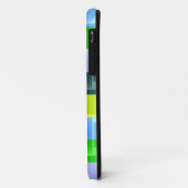 Coques Case-Mate iPhone Motif vert clair gris jaune Aqua Stripes (Dos/Gauche)