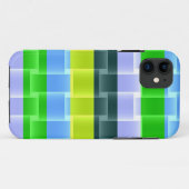 Coques Case-Mate iPhone Motif vert clair gris jaune Aqua Stripes (Dos (Horizontal))