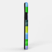 Coques Case-Mate iPhone Motif vert clair gris jaune Aqua Stripes (Dos/Droite)