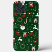 Coques Case-Mate iPhone Motif vert de Noël (Verso)