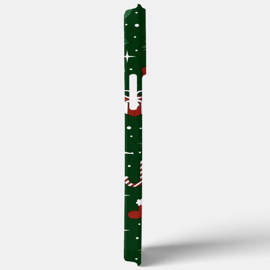 Coques Case-Mate iPhone Motif vert de Noël (Verso / Droite)