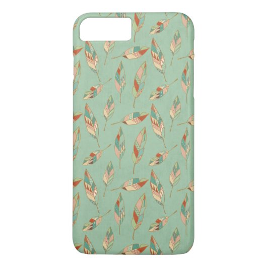 Coques Case-Mate iPhone Motif vert de plume d'étape | de Geo de sud-ouest (Dos)