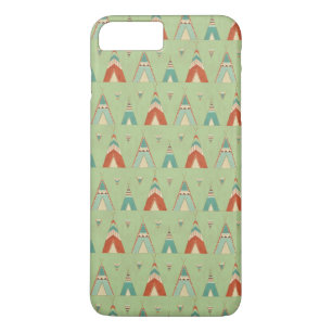 Coques Pour iPhone Motif vert de Teepee d'étape   de Geo de sud-ouest