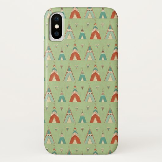 Coques Case-Mate iPhone Motif vert de Teepee d'étape | de Geo de sud-ouest (Dos)