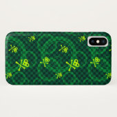 Coques Case-Mate iPhone Motif vert d'Emo avec des cercles (Dos (Horizontal))