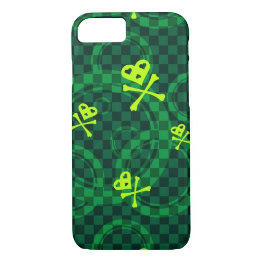 Coques Case-Mate iPhone Motif vert d'Emo avec des cercles (Dos)