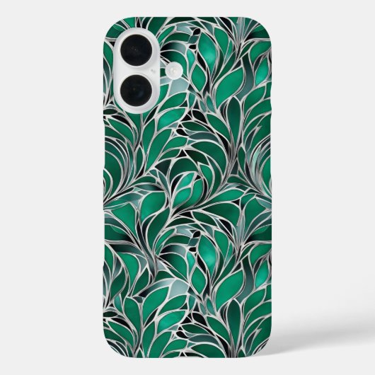 Coques Case-Mate iPhone Motif vert émérite (Verso)