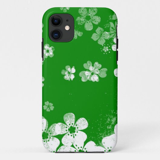Coques Case-Mate iPhone Motif vert et blanc (Dos)