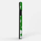Coques Case-Mate iPhone Motif vert et blanc (Dos/Droite)