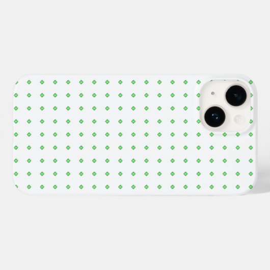Coques Case-Mate iPhone Motif vert et blanc (Verso (horizontal))