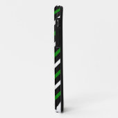 Coques Case-Mate iPhone Motif vert et noir et blanc de Chevron (zigzag) (Dos/Gauche)