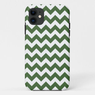 Etui iPhone Case-Mate Motif vert-foncé de rayure de zigzag