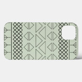 Coques Case-Mate iPhone Motif vert géométrique (Verso (horizontal))