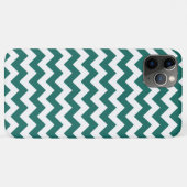 Coques Case-Mate iPhone Motif vert turquoise de conception de zigzag (Dos (Horizontal))