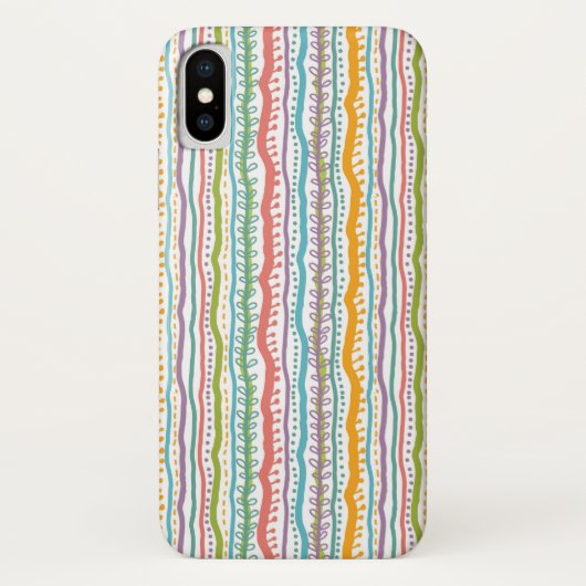 Coques Case-Mate iPhone Motif vertical des bandes Abstraites (Dos)